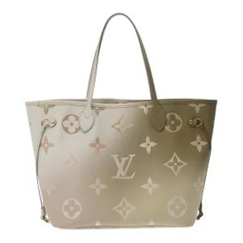 Louis Vuitton Neverfull Sunset Monogram Tote Bag Canvas Leather Khaki Green